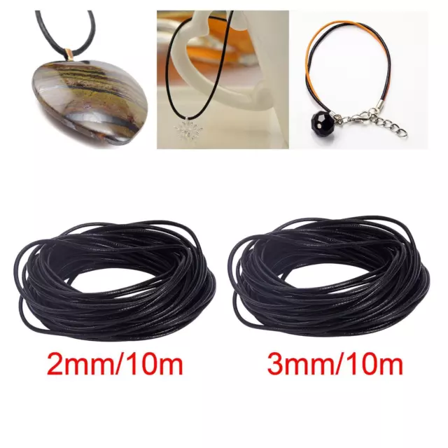 Cavo intrecciato da 10 m Cavo per collana nera con filo fai-da-te per la