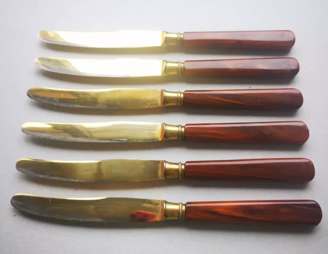 6 Art Deco Obstmesser mit Bakelitgriff