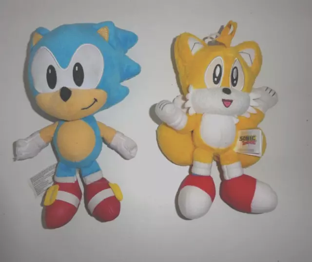 9" Sonic The Hedgehog Plush Soft Toy Figure  -+ Smaller Two Tails