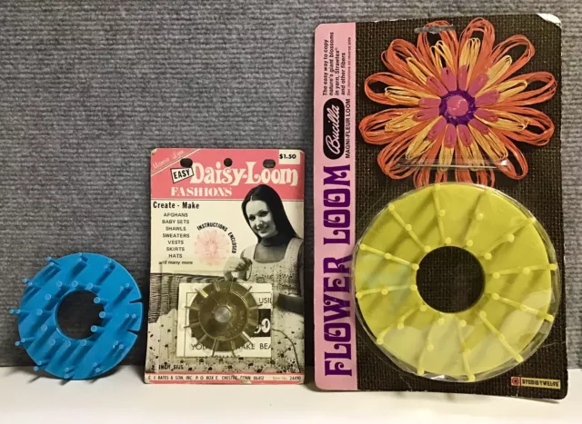 Vintage BUCILLA Flower Loom Magni-Fleur Loom, Bates Daisy-Loom, & Blue Loom Vintage BUCILLA Flower Loom Magni-Fleur Loom, Bates Daisy-Loom, & Blue Loom