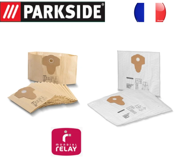 PARKSIDE SACS POUR aspirateurs, 20 L Quantité : 12 ou 5 pièces EUR 23,99 - PicClick FR