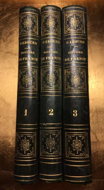 1855 HISTOIRE de FRANCE GABOURG DEPUIS GAULES ROIS LOUIS NAPOLEON .. LIVRES BooK