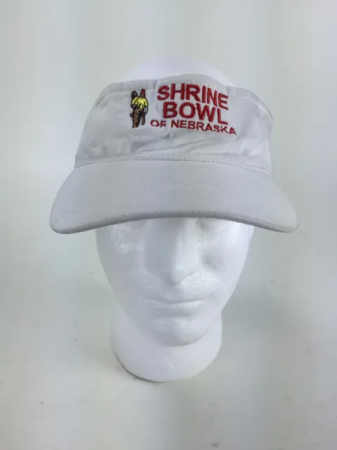 Vintage Nebraska Cornhuskers Shrine Bowl Visor Hat Cap Fast Free Shipping.