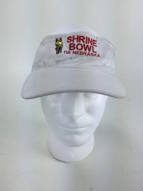 Vintage Nebraska Cornhuskers Shrine Bowl Visor Hat Cap Fast Free Shipping.