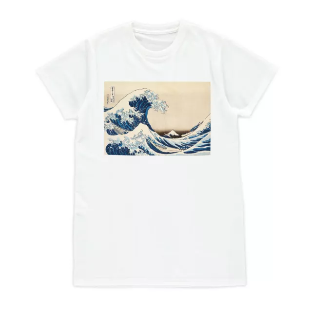 Giapponese Ukiyo-E T Shirt Xilografia Arte Hokusai Kanagawa Ottimo Onda Da Uomo