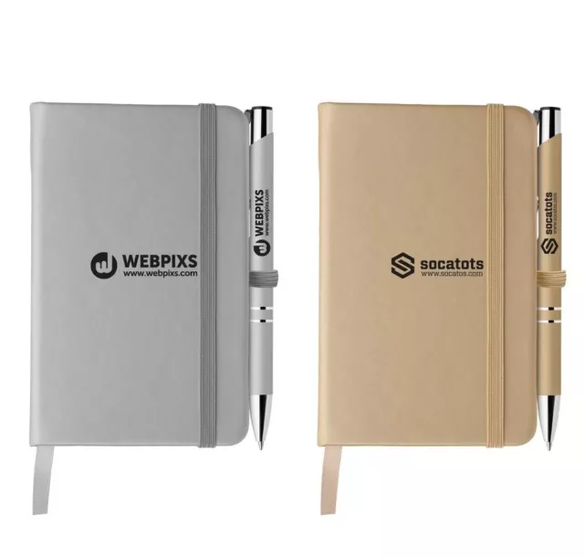 Personalized Miller Softy Metallic Notebook & Tres-Chic Pen Gift Set - 100 QTY