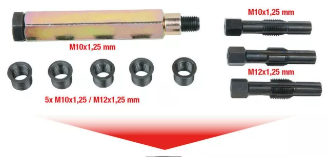 KS Tools THREADfix Reparatur-Satz M10x1, 25    Glühkerzen Reparatur-Satz