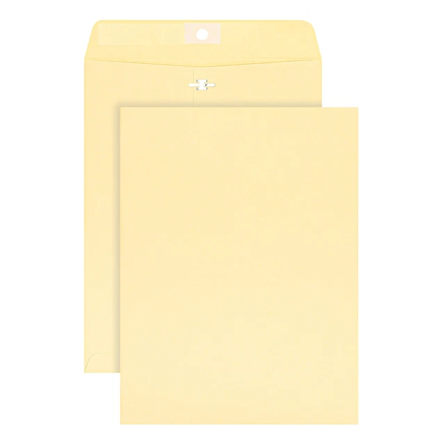 Office Depot Brand 9" x 12" Manila Envelopes, Extra Heavyweight, Clasp Closure,