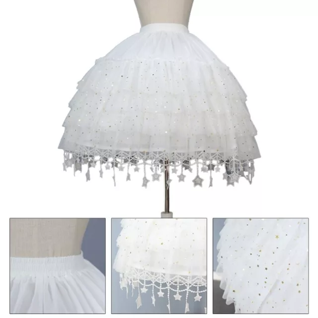 Petticoat Skirt with 2 Hoops Short Underskirt for Cosplay Costume Party 2