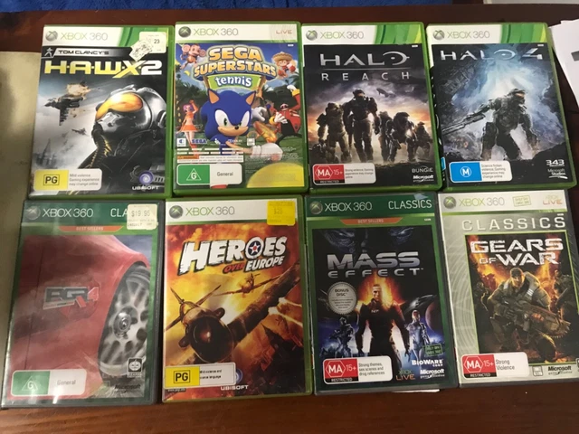 XBOX 360 GAME*8 bundle Halo Gears of war Mass Effect Heroes over