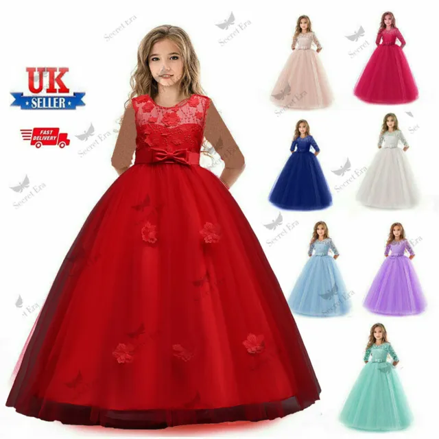 Flower Girls Dress Bridesmaid Party Princess Prom Wedding Formal Gown Dresses
