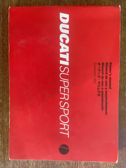 Ducati  supersport owners Owner’s manual 900ss NEW 4 Languages