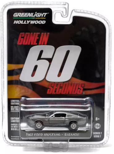 1967 Ford Mustang ELEANOR " Gone in 60 Seconds " Shelby *** Greenlight 1:64