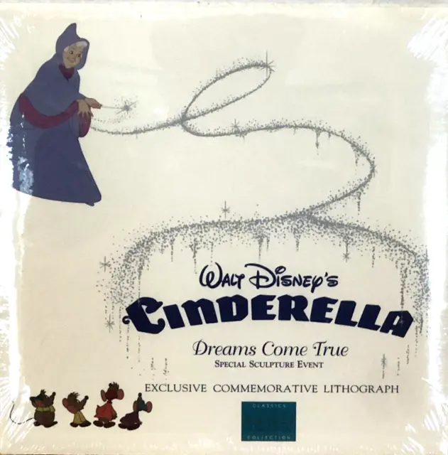 Walt Disney Wdcc Cinderella Dreams Come True Exclusive Lithograph New & Sealed!