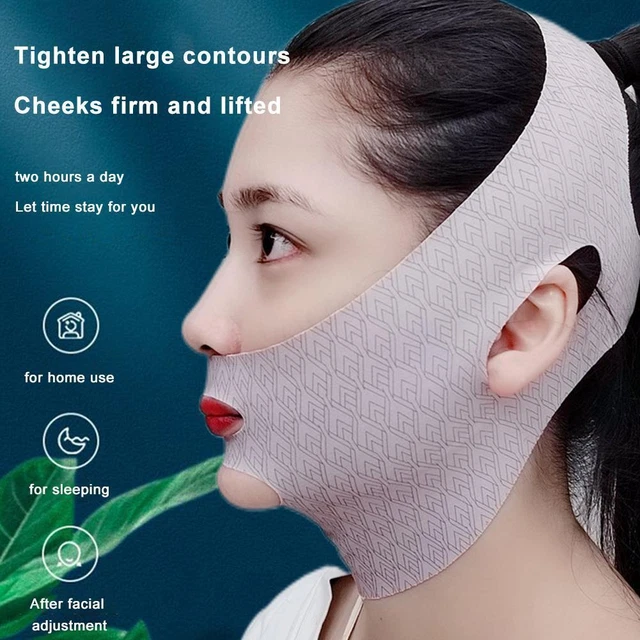 V-Shape Face Lift Maske - Wiederverwendbare Gesichtsmaske Zur Straffung Der Kieferlinie, Schwarz