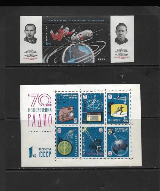 Russia-1965 Souvenir Sheets Lot-ExF MNH-Lot Catalogs $27.50- Multiple Topics
