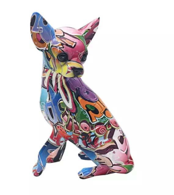 Graffiti Art Chihuahua ornament figurine decoration statue decor Dog lover gift