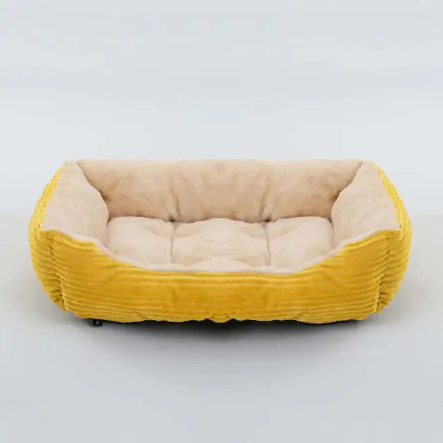 Pet Cat Dog Bed Cozy Square Plush Kennel Puppy Sofa Bed Small Large Dog Sleep Pa