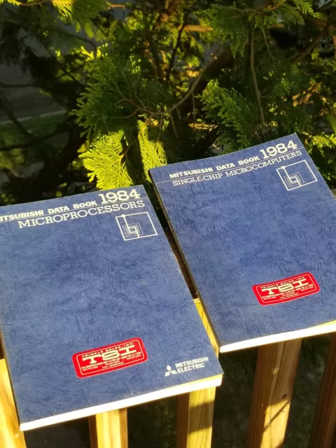 2 Vintage 1984 Mitsubishi Data Books  Electric Manual Single Chip Microprocessor
