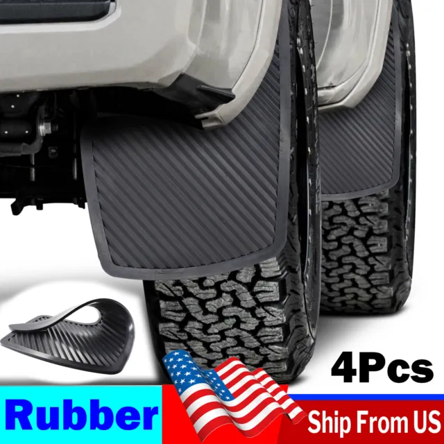 4Pcs Rubber Mud Flaps Splash Guards Mudguards Front & Rear Racing Rally Trunks