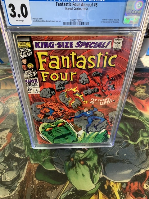 Fantastic Four Annual 6 CGC 3.0 1st Appearance of Franklin Richards Annihilus🔥