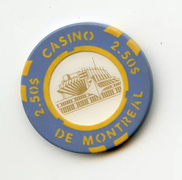 2.50 Chip from the Casino de Montreal Montreal Quebec Canada