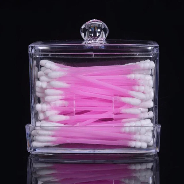 Hot Clear Acrylic Cotton Swab Storage Holder Box Cosmetic Makeup Organizer n#km 6