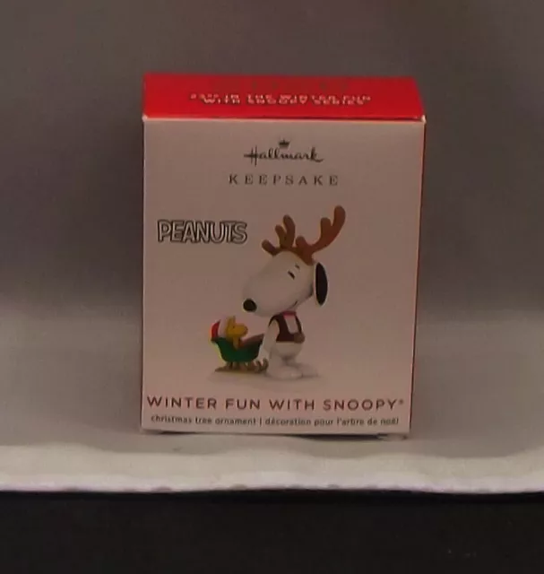 HALLMARK 2020 PEANUTS Winter Fun With Snoopy Series Miniature Keepsake