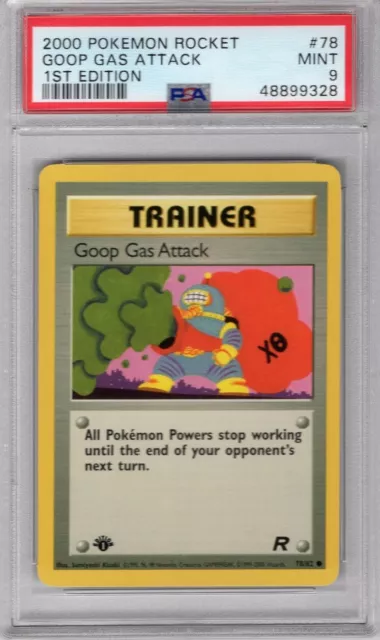 Goop Gas Attack Trainer 2000 Pokemon Rocket 1St Edition #78/82 Psa 9 Mint