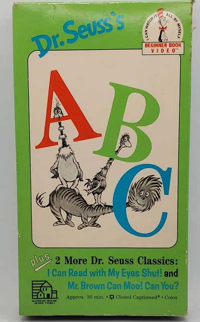 VHS DR SEUSS - Dr Seuss's ABC Read Eyes Shut Mr Brown Can Moo Can You ...