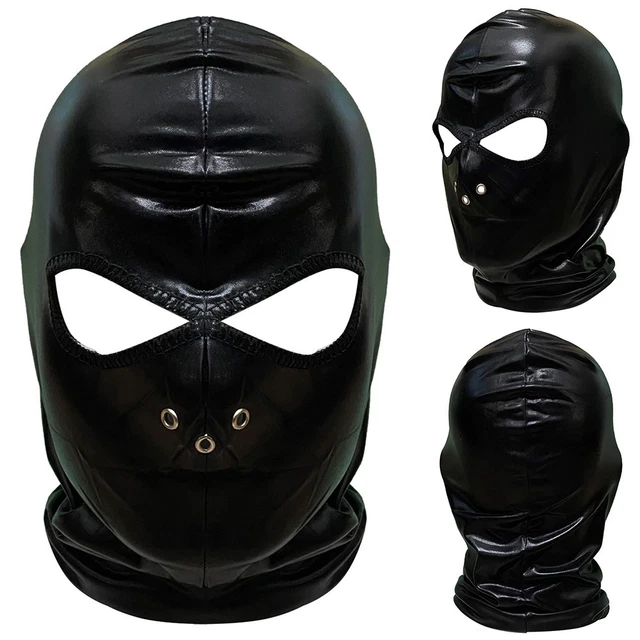 MXRYSQY Cagoule Sexy en Latex Masque en Caoutchouc Adulte pour Costume D'Halloween de Fête Cosplay Avec Queue de Cheval(Size:S-53CM MXRYSQY Cagoule Sexy en Latex Masque en Caoutchouc Adulte pour Costume D'Halloween de Fête Cosplay Avec Queue de Cheval(Size:S-53CM