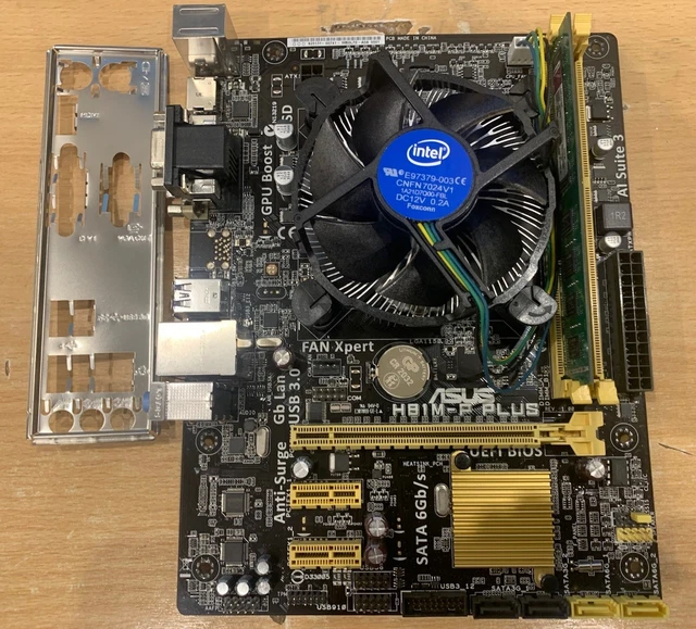 ASUS H81M-P MOTHERBOARD 1150 With i3-4340 CPU and 4Gb RAM £23.68 ...