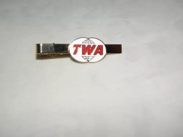 Twa Tie Bar Clip Trans World  Airline Tie Clasp Retired Pilot Gift Collector New