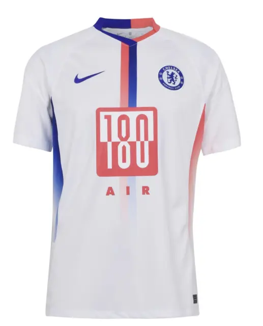 Nike FC Chelsea London Men's Air Max Away Jersey White Red Blue New