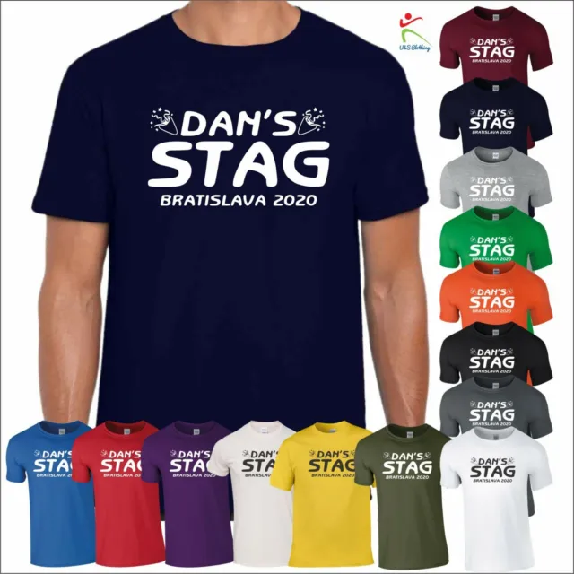 T-shirt personalizzate da uomo stampate Stag Do design personalizzato cervo party divertente