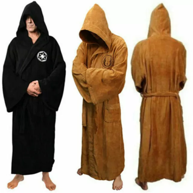 Star Wars Robe Bademantel Jedi Knight Sith Kostüm Gown Bath Hooded Bathrobe Robe