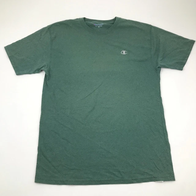 Champion Maglia Grande L Verde Maglietta Manica Corta da Uomo Adulto Top Fitness