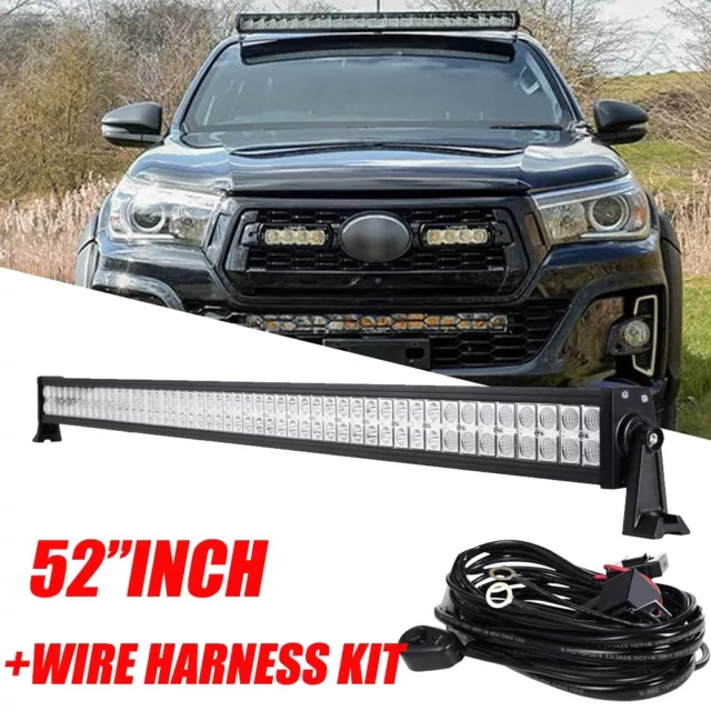 For Toyota HiLux Pickup Truck 52" LED Work Light Bar Spot Flood Combo Roof Lamp