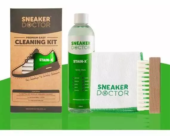 SNEAKER DOCTOR  3 PIECE EASY CLEANING KIT  inc STAIN-X CLEANER, BRUSH & CLOTH