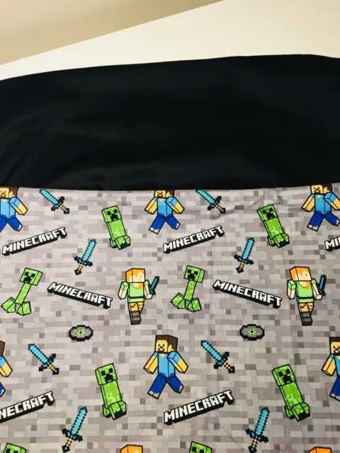 Child's Boys/Girls Personalised Chair Bag - Minecraft -Black