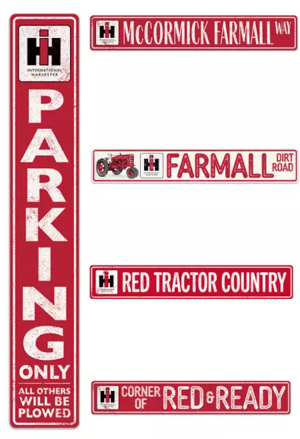 36" IH International Harvester McCormick Farmall Advertising Metal Street Signs