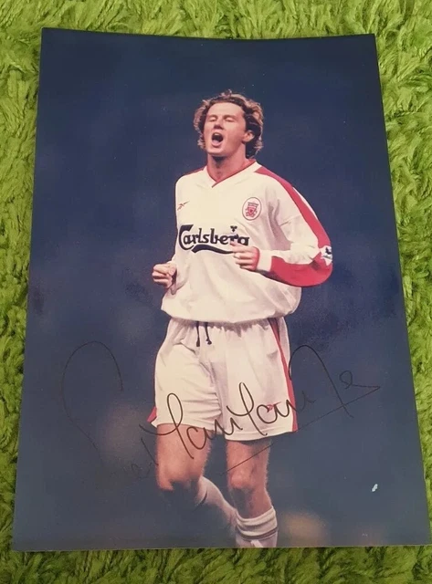 Photo Dédicacée Steve McManaman – Liverpool – 12x8 Pouces – Avec Certificat (COA)