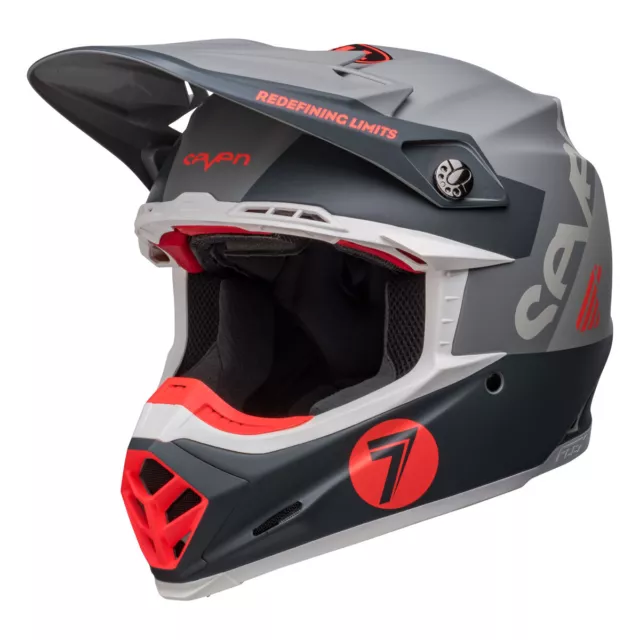 Helm Moto-Cross BELL MOTO-9S FLEX Seven Vanguard Charcoal Orange Matt