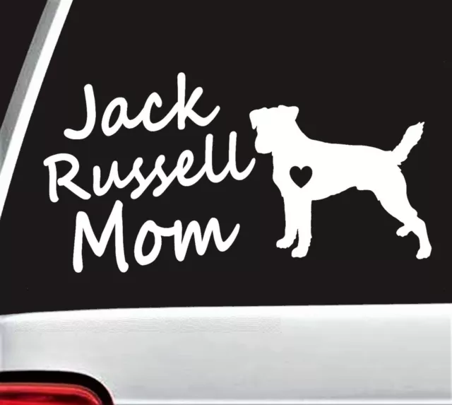 Jack Russell Terrier Dog Mom Decal Sticker Pet Gift Accessory Window Art J1090