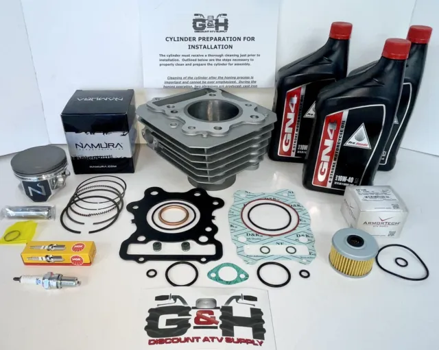 1988-2000 Honda TRX 300 Fourtrax BIG BORE Machined Cylinder Top Rebuild Kit MORE