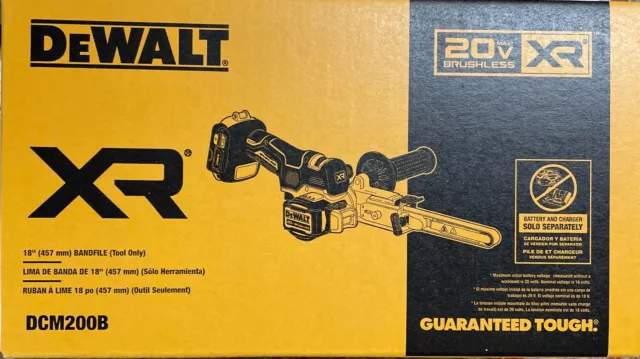 Dewalt DCM200B 20 volt XR 18” Cordless Bandfile New In Box