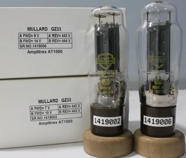 GZ33 Mullard NOS "O" Getter Made in Gt.Britain Amplitrex Getestete Menge 1...