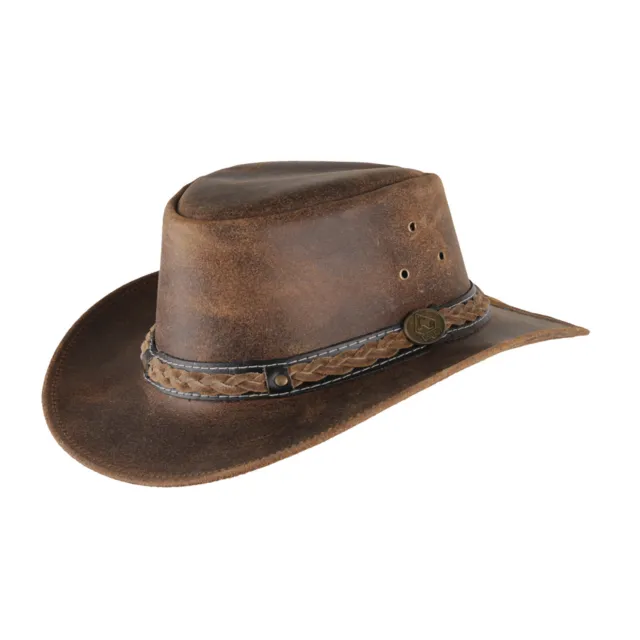 Scippis Australia Hut Williams  Cowboy Western Outdoor 100 % Leder braun neu