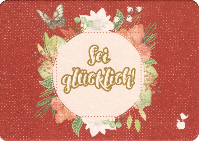 Postkarte Sprüche & Humor "Sei glücklich!"