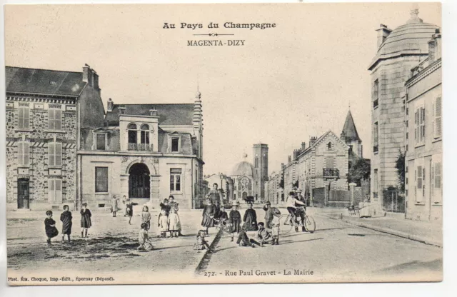 MAGENTA Epernay Dizy - Marne - CPA 51 - beautiful children's plan Rue Paul Gravet